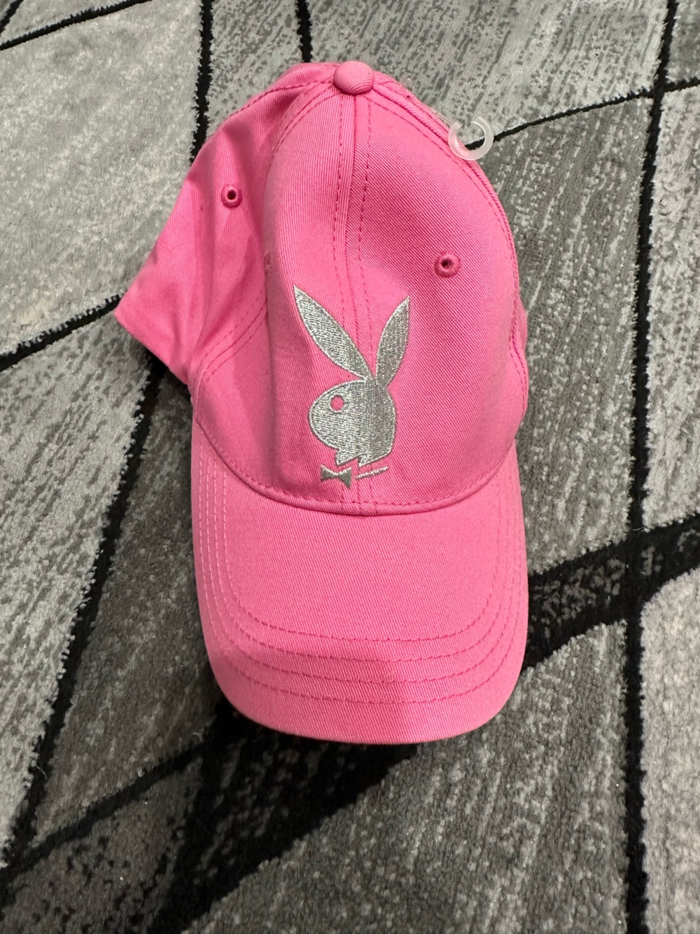 PLAYBOY Pink Cap with Silver Bunny Logo